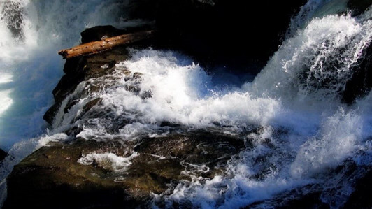 White water flowing over rocks